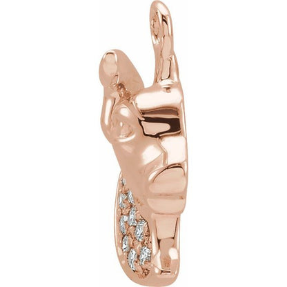 Petite Pavé® .04 CTW Natural Diamond Taurus Dangle