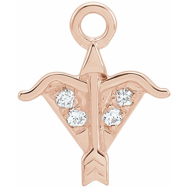 Petite Pavé® .015 CTW Natural Diamond Sagittarius Dangle