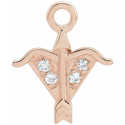 Petite Pavé® .015 CTW Natural Diamond Sagittarius Dangle