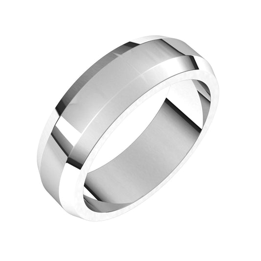 Continuum Sterling Silver Beveled-Edge Flat Band