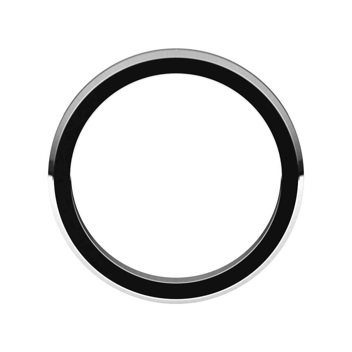 14K X1 White Gold Beveled-Edge Flat Band