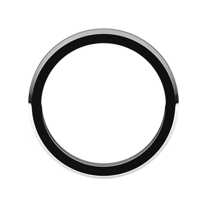 14K X1 White Gold Beveled-Edge Flat Band