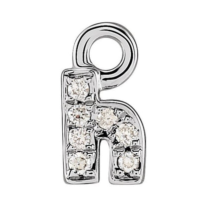 Petite Pavé® .02 CTW Natural Diamond Initial Dangle