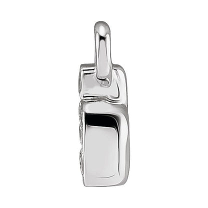 Petite Pavé® .02 CTW Natural Diamond Initial Dangle