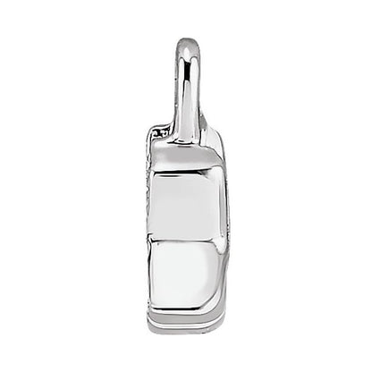 Petite Pavé® .02 CTW Natural Diamond Initial Dangle
