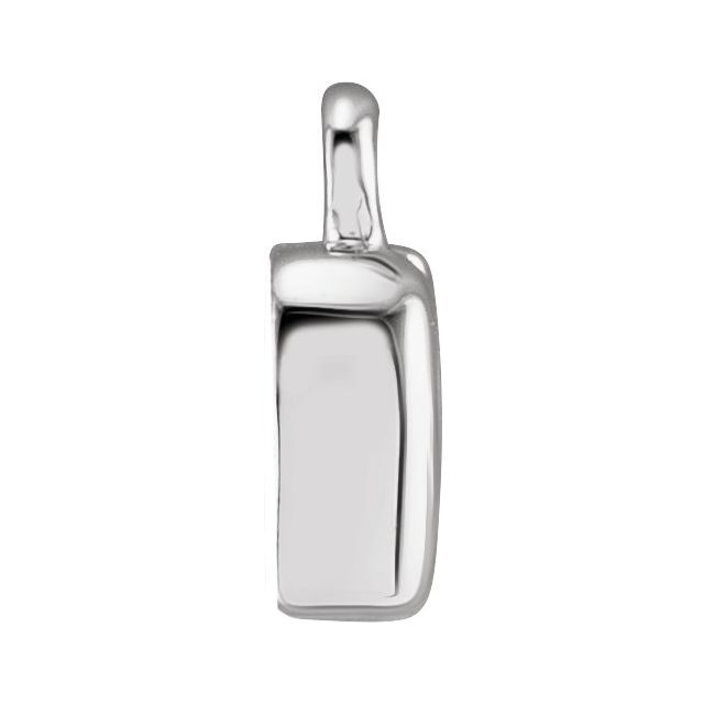 Petite Pavé® .03 CTW Natural Diamond Initial Dangle, 4 mm x 4.5 mm