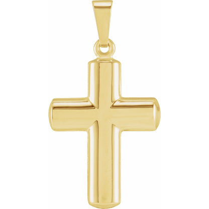 14K Yellow Gold 19x15 mm Cross Pendant