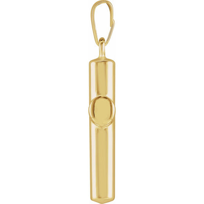 14K Yellow Gold 19x15 mm Cross Pendant