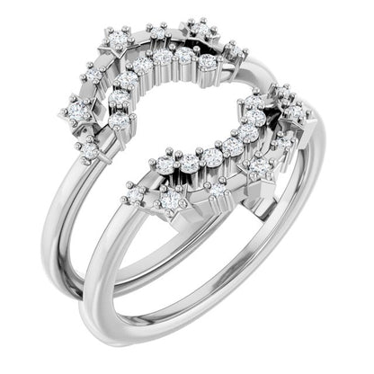 1/5 CTW Natural Diamond Star Ring Guard