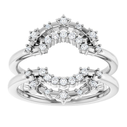 1/5 CTW Natural Diamond Star Ring Guard