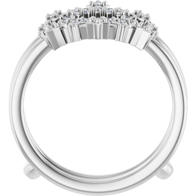 1/5 CTW Natural Diamond Star Ring Guard