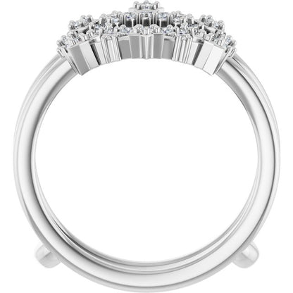 1/5 CTW Natural Diamond Star Ring Guard
