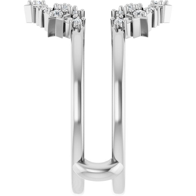 1/5 CTW Natural Diamond Star Ring Guard