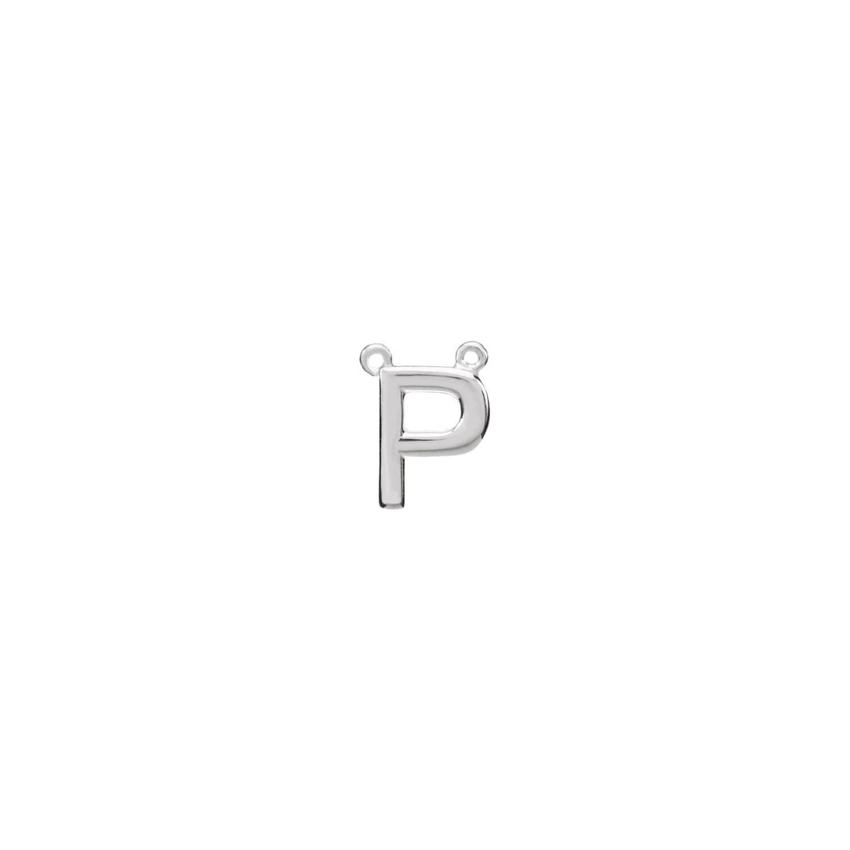 Block Initial Necklace Center