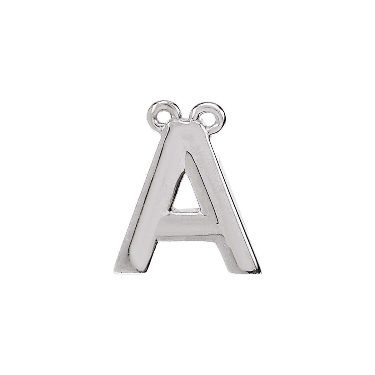 Block Initial Necklace Center