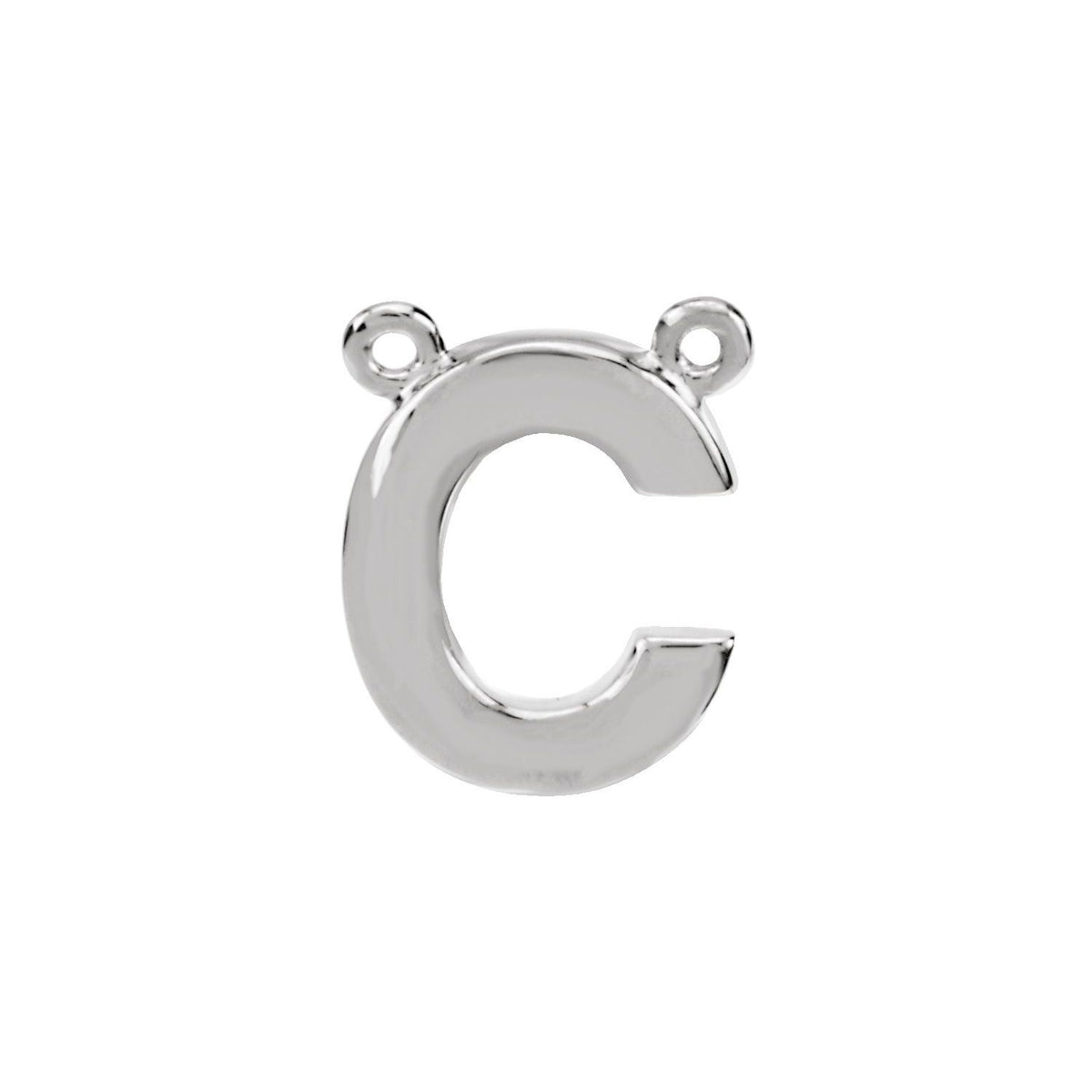 Block Initial Necklace Center
