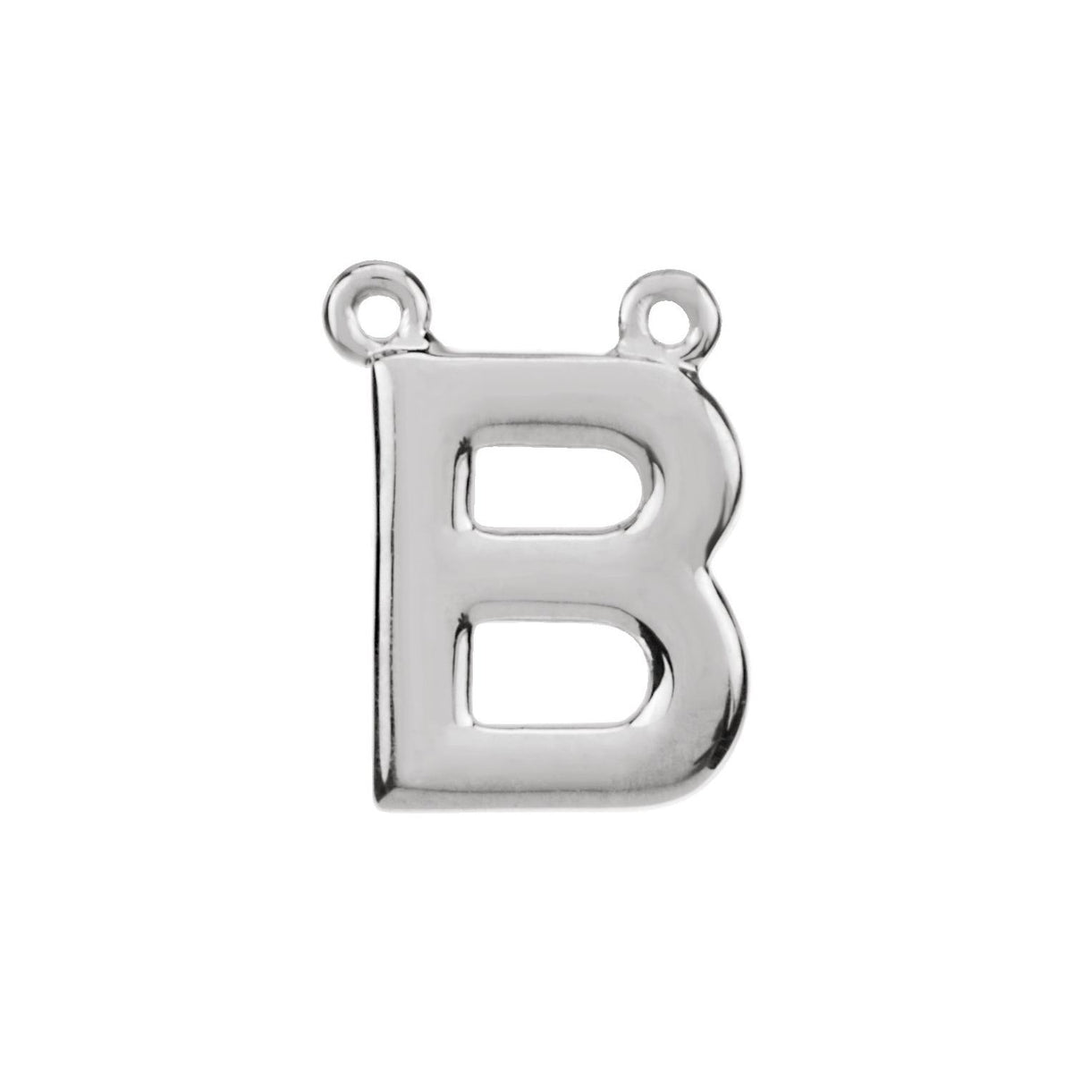 Block Initial Necklace Center