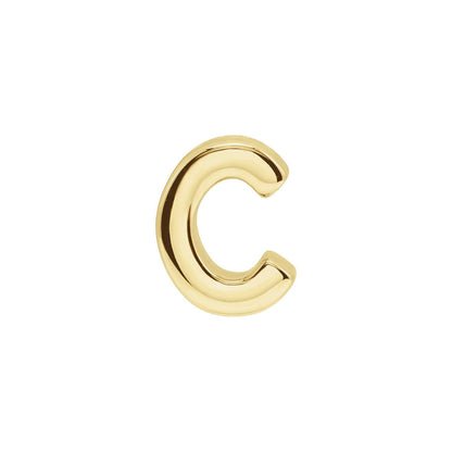 Block Initial Slide Pendant