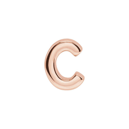 Block Initial Slide Pendant
