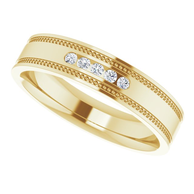 .08 CTW Natural Diamond Band, 5 mm