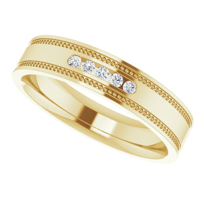 .08 CTW Natural Diamond Band, 5 mm