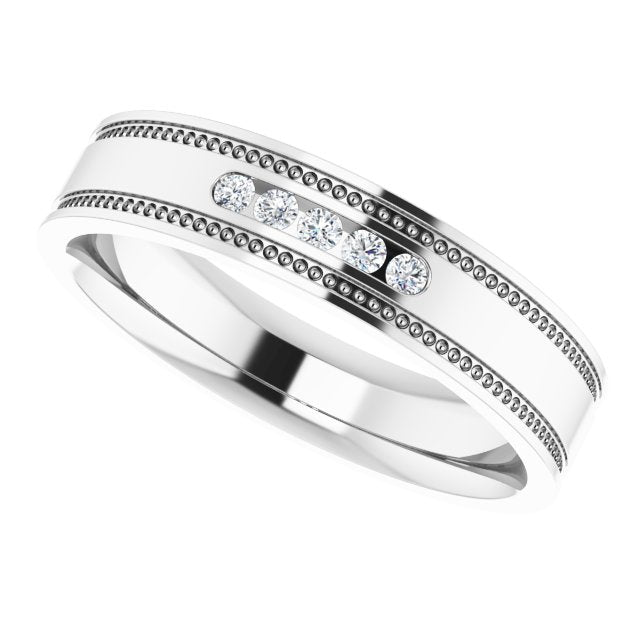 .08 CTW Natural Diamond Band, 5 mm