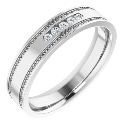 .08 CTW Natural Diamond Band, 5 mm
