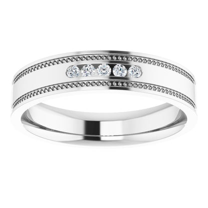 .08 CTW Natural Diamond Band, 5 mm