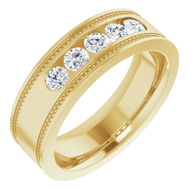 1/2 CTW Natural Diamond Band, 6.3 mm