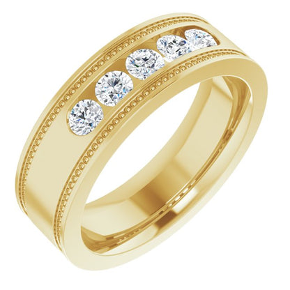 1/2 CTW Natural Diamond Band, 6.3 mm