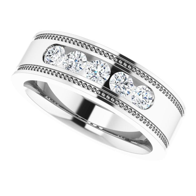 1/2 CTW Natural Diamond Band, 6.3 mm