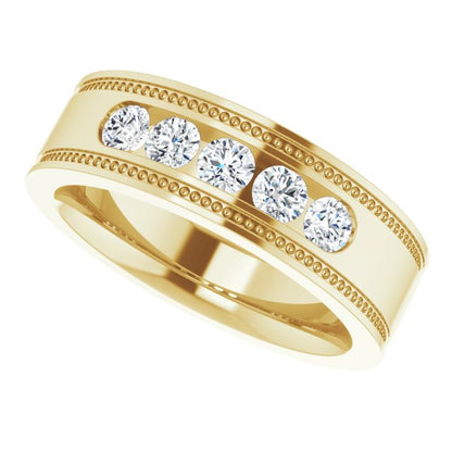 1/2 CTW Natural Diamond Band, 6.3 mm