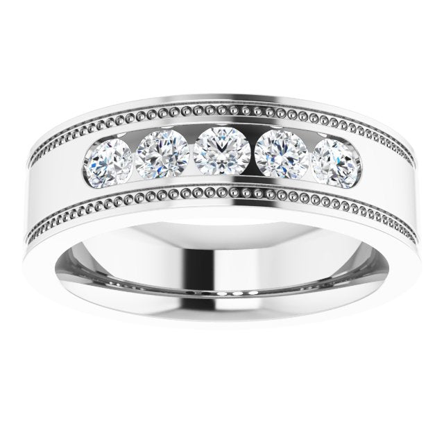 1/2 CTW Natural Diamond Band, 6.3 mm