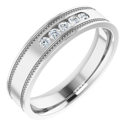 .07 CTW Natural Diamond Band, 4.8 mm