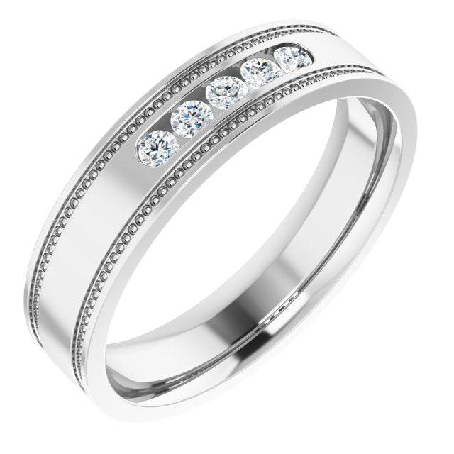 1/6 CTW Natural Diamond Band, 5.3 mm