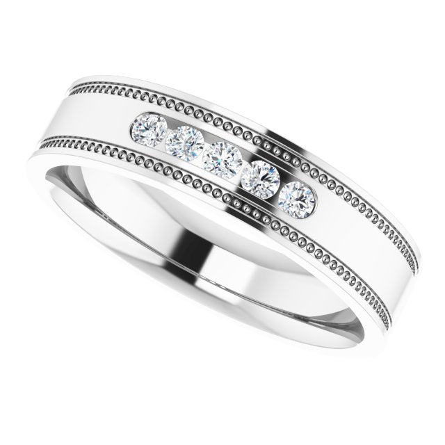 1/6 CTW Natural Diamond Band, 5.3 mm