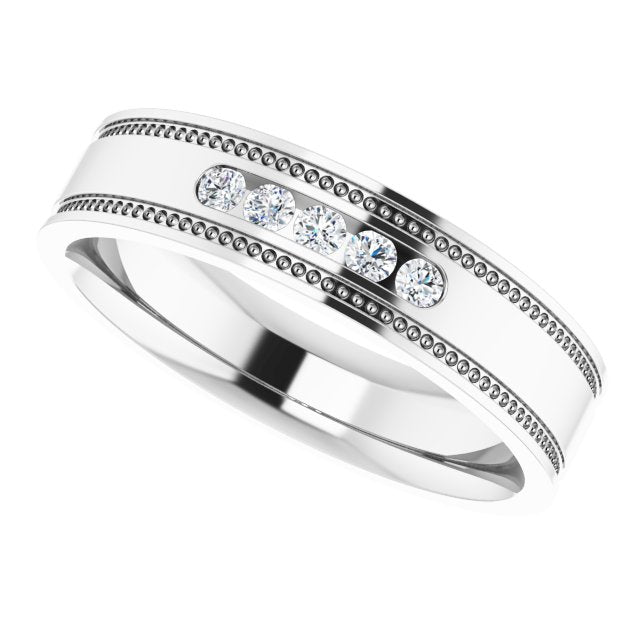 1/6 CTW Natural Diamond Band, 5.3 mm