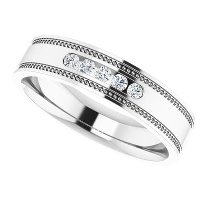 1/6 CTW Natural Diamond Band, 5.3 mm