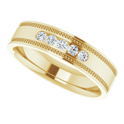 1/4 CTW Natural Diamond Band, 5.55 mm