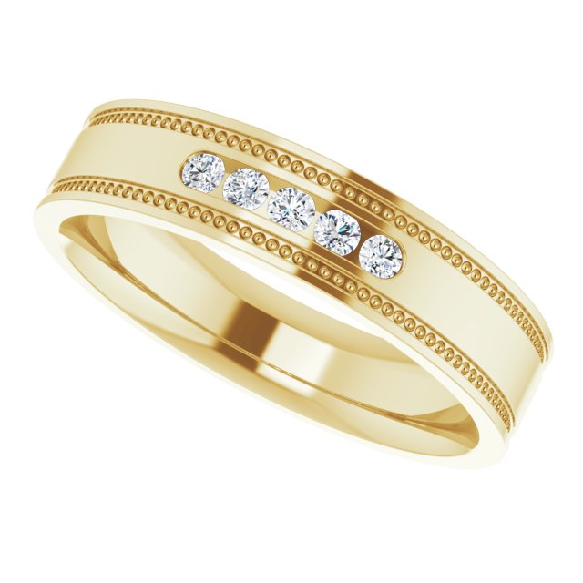 1/6 CTW Natural Diamond Band, 5.3 mm