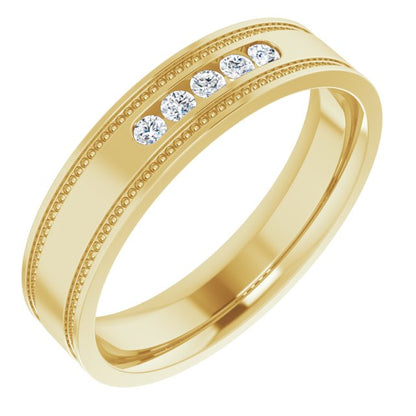 1/6 CTW Natural Diamond Band, 5.3 mm