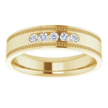 1/4 CTW Natural Diamond Band, 5.55 mm