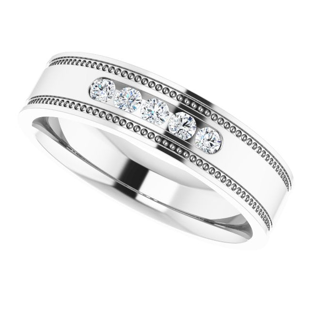 1/4 CTW Natural Diamond Band, 5.55 mm