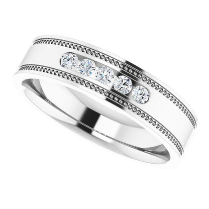 1/4 CTW Natural Diamond Band, 5.55 mm