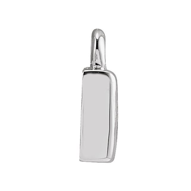 Petite Pavé® .03 CTW Natural Diamond Initial Dangle, 4 mm x 4.5 mm