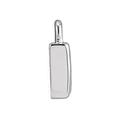 Petite Pavé® .025 CTW Natural Diamond Initial Dangle, 4 mm x 4 mm