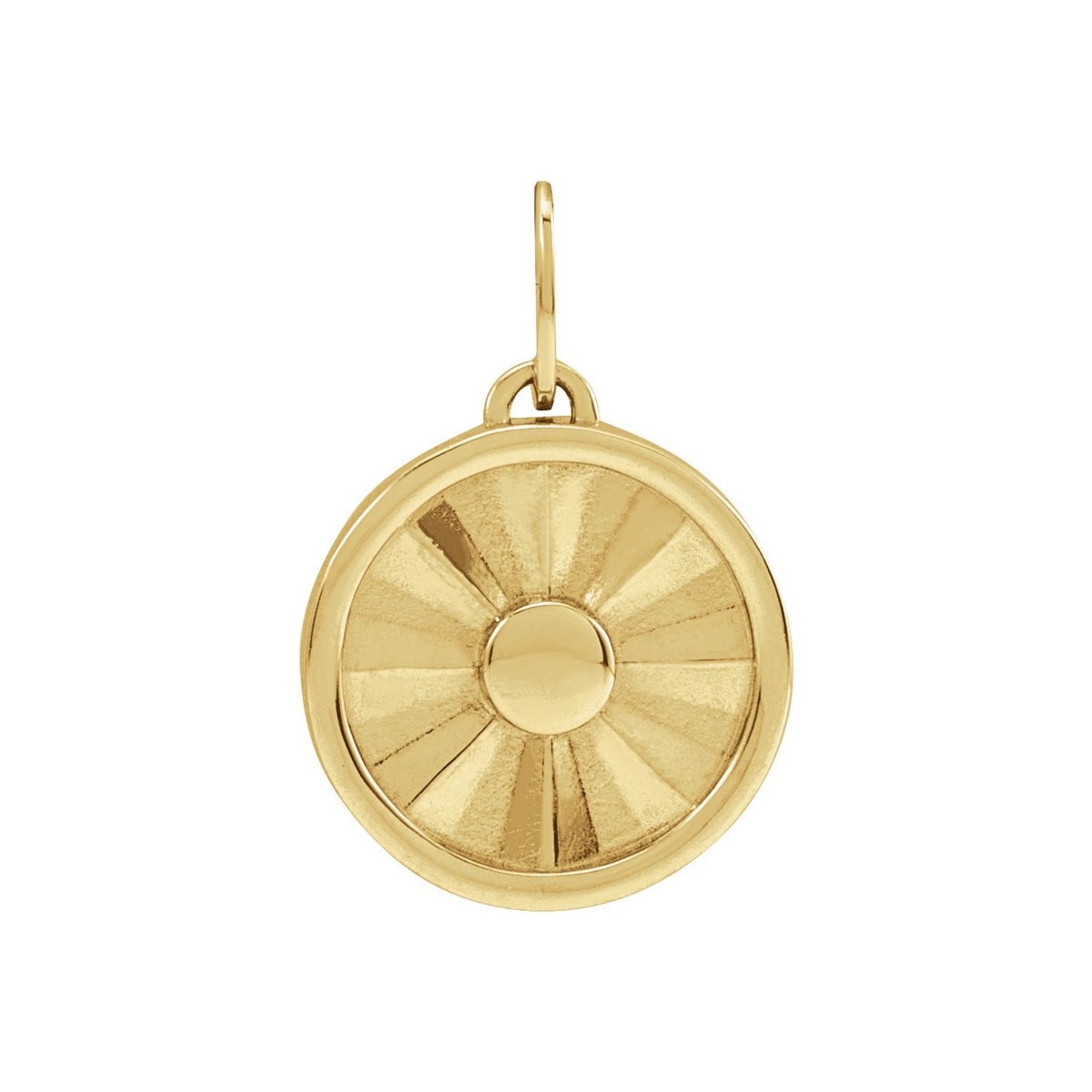 14K Yellow Gold Sun Pendant
