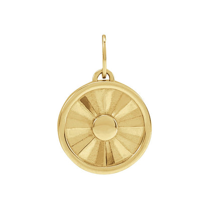 14K Yellow Gold Sun Pendant