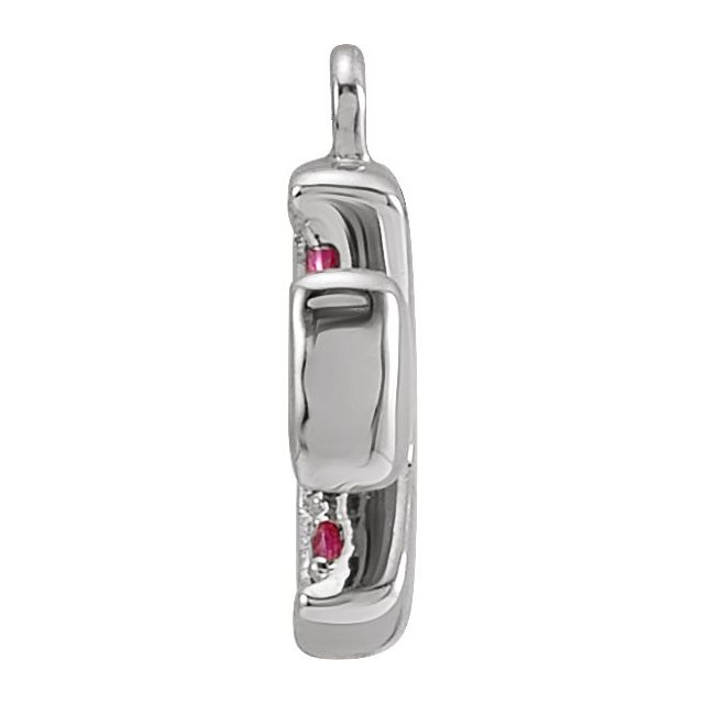 Petite Pavé® Natural Ruby Pizza Dangle