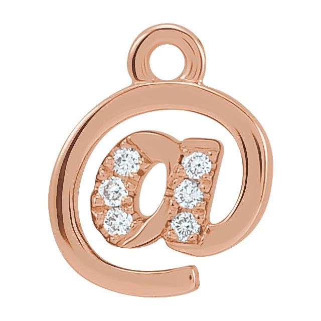 14K Rose Gold Petite Pavé® .025 CTW Natural Diamond @ Dangle